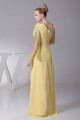 A-Line One-Shoulder Sleeveless Draped Floor-Length Long Yellow Prom Evening Bridesmaid Dresses 02020022 A-Line One-Shoulder Sleeveless Draped Floor-Length Long Yellow Prom Evening Bridesmaid Dresses 02020022
