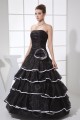 A-Line Ruffles Floor-Length Satin Organza Long Black Prom/Formal Evening Dresses 02020028 A-Line Ruffles Floor-Length Satin Organza Long Black Prom/Formal Evening Dresses 02020028