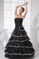 A-Line Ruffles Floor-Length Satin Organza Long Black Prom/Formal Evening Dresses 02020028 A-Line Ruffles Floor-Length Satin Organza Long Black Prom/Formal Evening Dresses 02020028