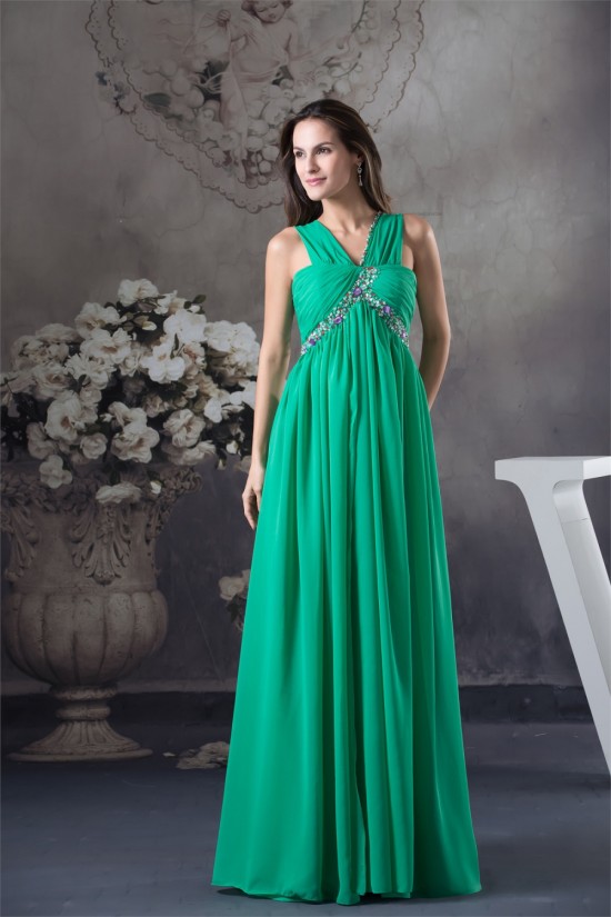 Empire Sleeveless Beading Chiffon Long Prom/Formal Evening Maternity Dresses 02020030 Empire Sleeveless Beading Chiffon Long Prom/Formal Evening Maternity Dresses 02020030