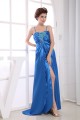 A-Line Sleeveless Brush Sweep Train Beading Long Blue Evening Party Formal Dresses 02020033 A-Line Sleeveless Brush Sweep Train Beading Long Blue Evening Party Formal Dresses 02020033