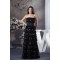 A-Line Sleeveless Floor-Length Ruffles Chiffon Sequins Long Black Prom/Formal Evening Dresses 02020035