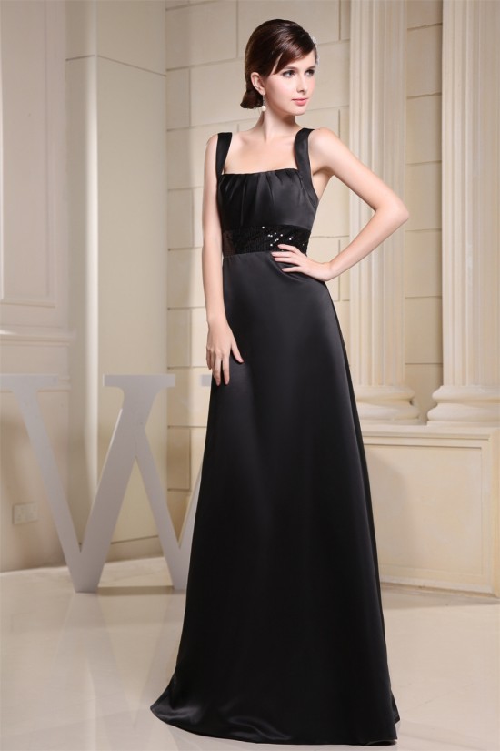 A-Line Sleeveless Sequins Floor-Length Square Long Black Prom/Formal Evening Dresses 02020039 A-Line Sleeveless Sequins Floor-Length Square Long Black Prom/Formal Evening Dresses 02020039