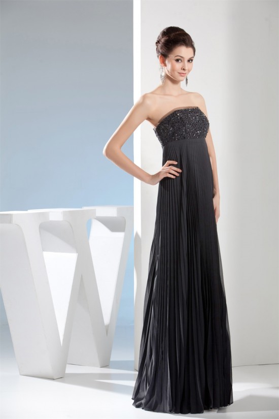 Empire Strapless Chiffon Long Black Prom/Formal Evening Dresses Maternity Evening Dresses 02020042 Empire Strapless Chiffon Long Black Prom/Formal Evening Dresses Maternity Evening Dresses 02020042