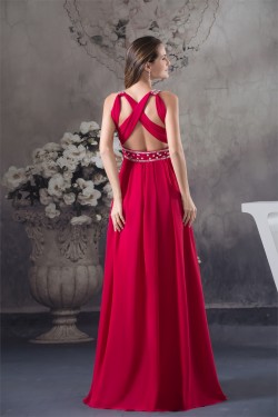 Empire V-Neck Sleeveless Beading Chiffon Long Prom/Formal Evening Dresses Maternity Evening Dresses 02020051