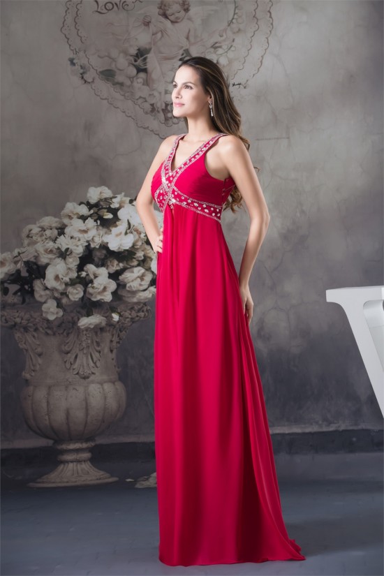 Empire V-Neck Sleeveless Beading Chiffon Long Prom/Formal Evening Dresses Maternity Evening Dresses 02020051 Empire V-Neck Sleeveless Beading Chiffon Long Prom/Formal Evening Dresses Maternity Evening Dresses 02020051