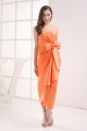 Ankle-Length Pick Ups Strapless Satin Sleeveless Party Bridesmaid Dresses 02020055