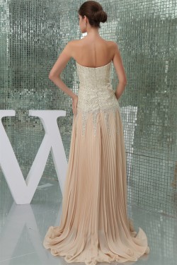 Asymmetrical Ruffles Chiffon Sequined Material Prom/Formal Evening Dresses 02020061