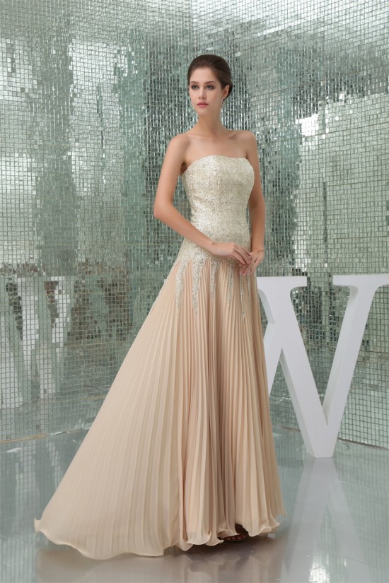 Asymmetrical Ruffles Chiffon Sequined Material Prom/Formal Evening Dresses 02020061