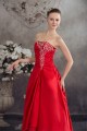 Beading A-Line Strapless Floor-Length Taffeta Long Red Prom/Formal Evening Dresses 02020068 Beading A-Line Strapless Floor-Length Taffeta Long Red Prom/Formal Evening Dresses 02020068