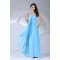 Beading Chiffon Silk like Satin One-Shoulder Long Blue Prom Evening Bridesmaid Dresses 02020071