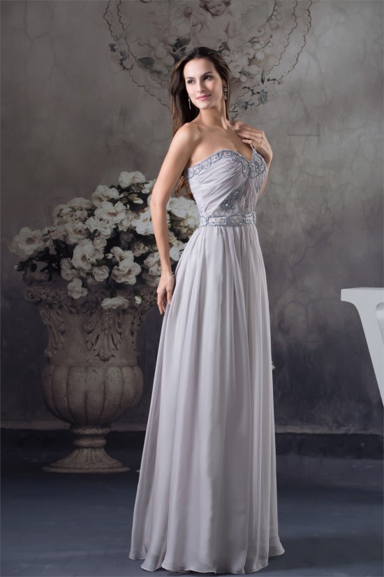 Beading Chiffon Sleeveless Long Prom/Formal Evening Dresses 02020072
