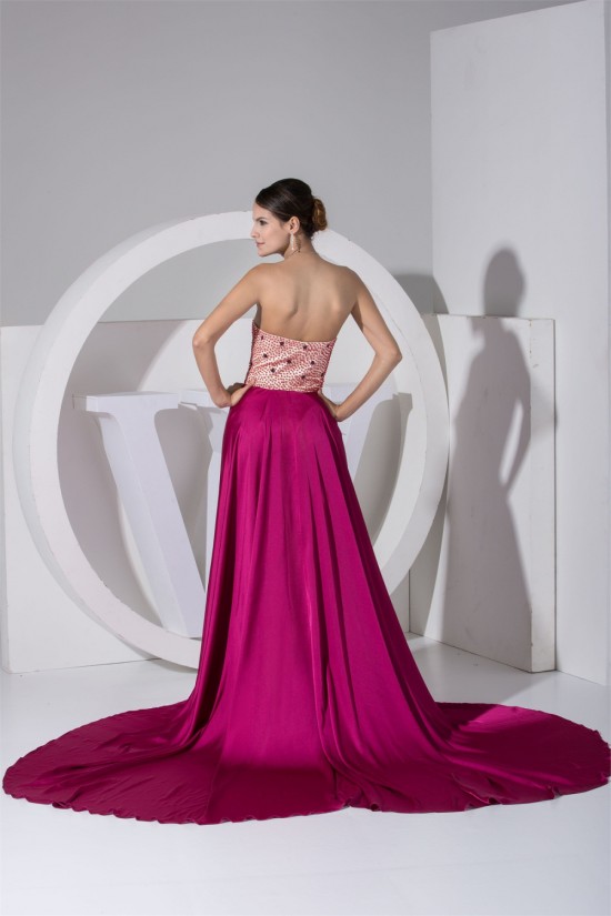 Beading Court Train A-Line Sleeveless Chiffon Prom/Formal Evening Dresses 02020074 Beading Court Train A-Line Sleeveless Chiffon Prom/Formal Evening Dresses 02020074