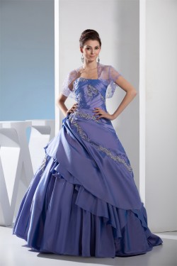 Beading Floor-Length Strapless A-Line Sleeveless Prom/Formal Evening Dresses 02020077