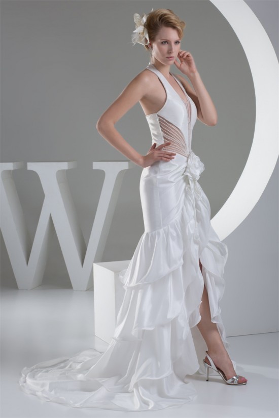Beading Halter Sleeveless Taffeta Fine Netting Prom/Formal Evening Dresses 02020079 Beading Halter Sleeveless Taffeta Fine Netting Prom/Formal Evening Dresses 02020079