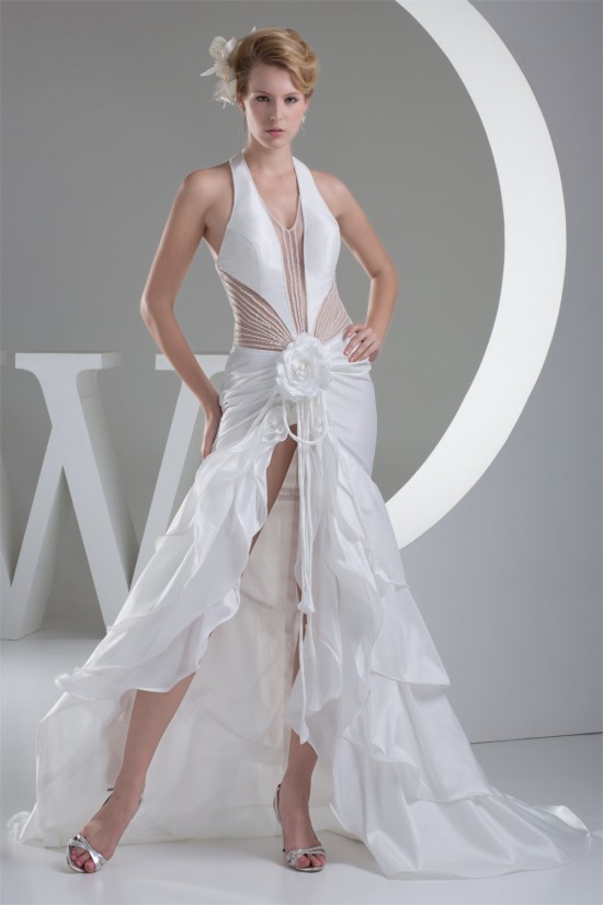 Beading Halter Sleeveless Taffeta Fine Netting Prom/Formal Evening Dresses 02020079 Beading Halter Sleeveless Taffeta Fine Netting Prom/Formal Evening Dresses 02020079