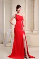 Beading One-Shoulder Sleeveless Long Red Chiffon Prom Evening Bridesmaid Dresses 02020083 Beading One-Shoulder Sleeveless Long Red Chiffon Prom Evening Bridesmaid Dresses 02020083
