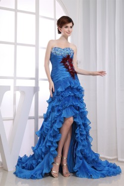 Beading Silk like Satin Korea Yarn Sweetheart Prom/Formal Evening Dresses 02020088