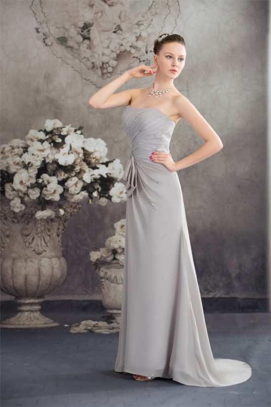 A-Line Beading Sleeveless Brush Sweep Train Long Prom/Formal Evening Dresses 02020091 A-Line Beading Sleeveless Brush Sweep Train Long Prom/Formal Evening Dresses 02020091