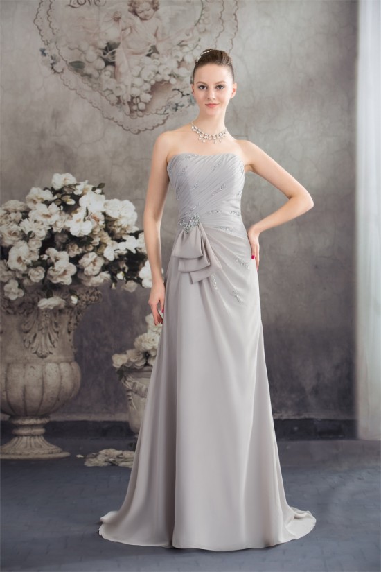 A-Line Beading Sleeveless Brush Sweep Train Long Prom/Formal Evening Dresses 02020091 A-Line Beading Sleeveless Brush Sweep Train Long Prom/Formal Evening Dresses 02020091