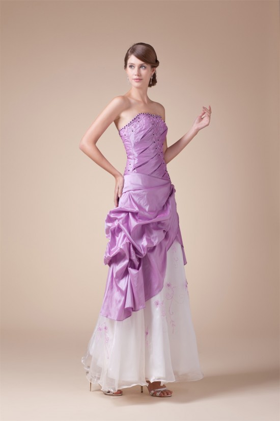 Beading Sleeveless Floor-Length A-Line Taffeta Tulle Prom/Formal Evening Dresses 02020093 Beading Sleeveless Floor-Length A-Line Taffeta Tulle Prom/Formal Evening Dresses 02020093