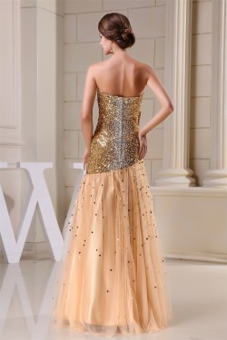Beading Sleeveless Floor-Length Sweetheart Sequins Long Prom/Formal Evening Dresses 02020094