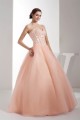 Ball Gown Beading Sleeveless Strapless Satin Organza Long Prom Formal Dresses 02020095