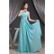 A-Line Sleeveless Strapless Chiffon Long Blue Prom Evening Formal Bridesmaid Dresses 02020096