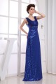Beading Square A-Line Floor-Length Illusion Sleeves Sequins Prom Evening Formal Dresses 02020099