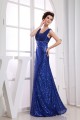 Beading Square A-Line Floor-Length Illusion Sleeves Sequins Prom Evening Formal Dresses 02020099