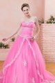 A-Line Strapless Long Pink Prom Evening Party Dresses 02021000