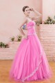 A-Line Strapless Long Pink Prom Evening Party Dresses 02021000