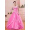 A-Line Strapless Long Pink Prom Evening Party Dresses 02021000