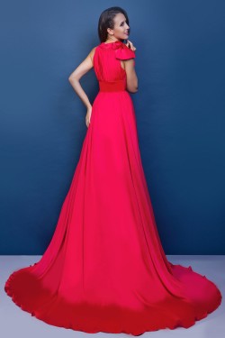 A-Line Long Red Prom Evening Party Dresses 02021004