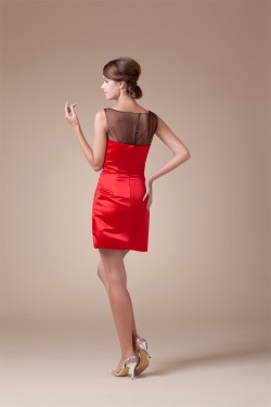 Short Red Black Evening Party Dresses 02021009