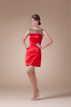 Short Red Black Evening Party Dresses 02021009