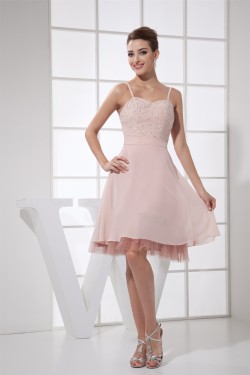 A-Line Chiffon Silk like Satin Fine Netting Prom/Formal Evening Dresses 02021016