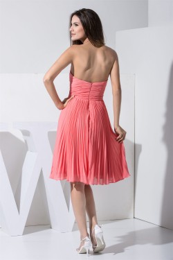 A-Line Knee-Length Beading Chiffon Evening Party Homecoming Dresses 02021020