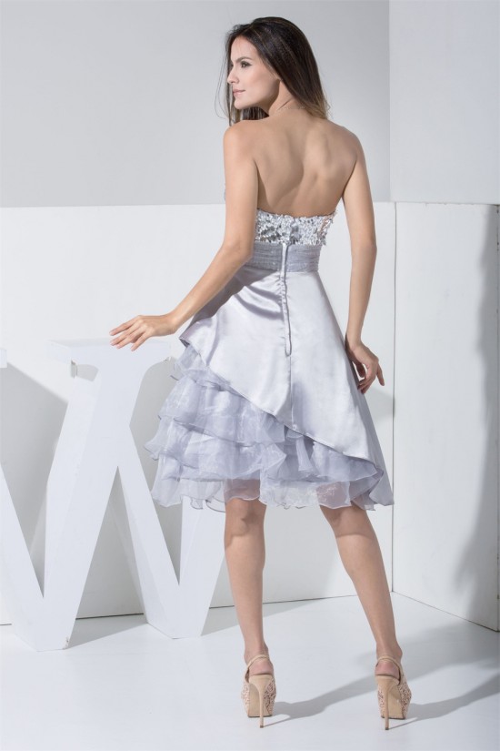 A-Line Knee-Length Bows Sleeveless Sweetheart Prom/Formal Evening Dresses 02021021 A-Line Knee-Length Bows Sleeveless Sweetheart Prom/Formal Evening Dresses 02021021