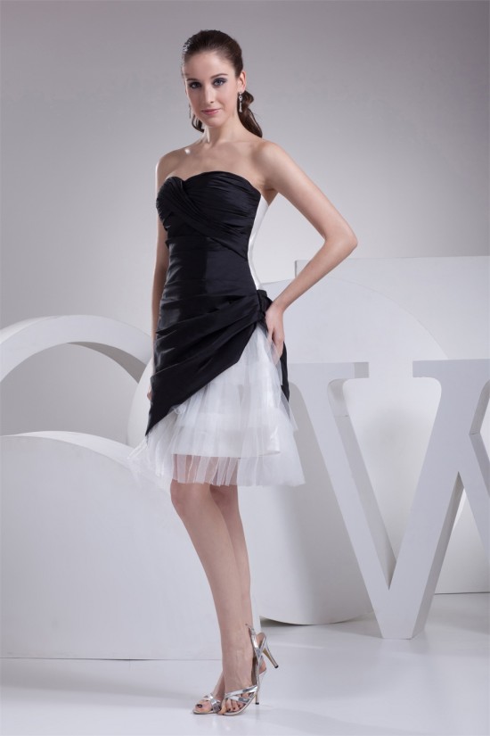 A-Line Ruffles Sweetheart Satin Taffeta Fine Netting Prom/Formal Evening Dresses 02021022 A-Line Ruffles Sweetheart Satin Taffeta Fine Netting Prom/Formal Evening Dresses 02021022