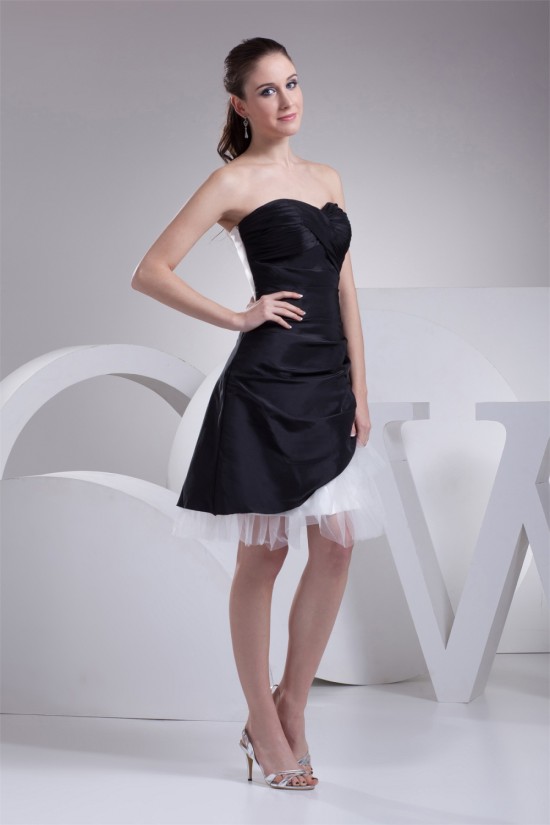 A-Line Ruffles Sweetheart Satin Taffeta Fine Netting Prom/Formal Evening Dresses 02021022 A-Line Ruffles Sweetheart Satin Taffeta Fine Netting Prom/Formal Evening Dresses 02021022