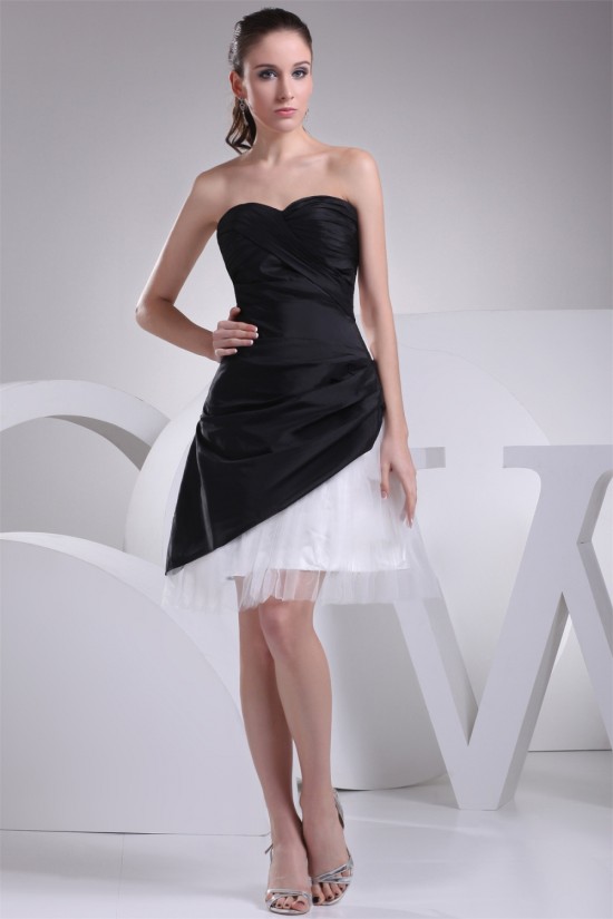 A-Line Ruffles Sweetheart Satin Taffeta Fine Netting Prom/Formal Evening Dresses 02021022 A-Line Ruffles Sweetheart Satin Taffeta Fine Netting Prom/Formal Evening Dresses 02021022