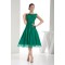A-Line Beaded Short Green Evening Party Mother of the Bride Dresses 02021023