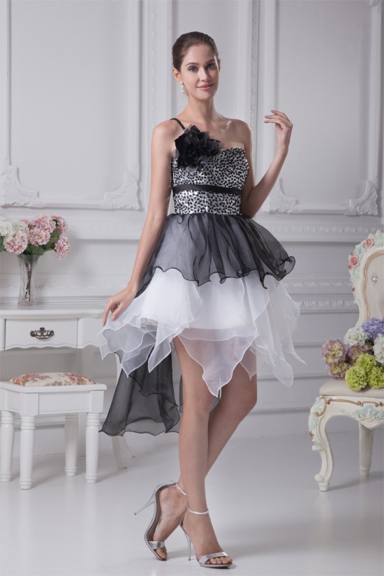 A-Line Sleeveless Short Beaded Prom/Formal Evening Dresses 02021028