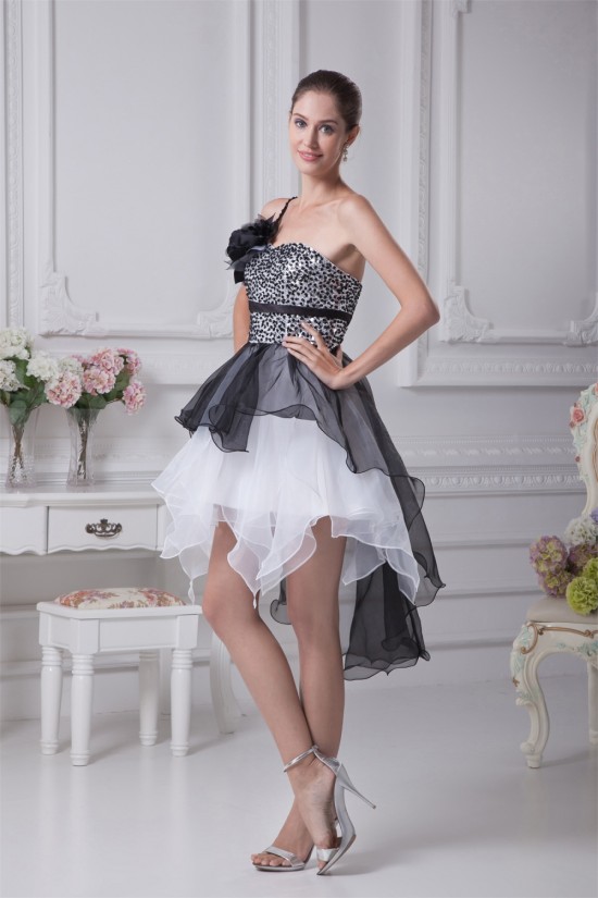 A-Line Sleeveless Short Beaded Prom/Formal Evening Dresses 02021028