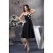A-Line Strapless Chiffon Short Black Dresses 02021032