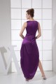 Asymmetrical Ruffles Sheath/Column V-Neck Lace Prom/Formal Evening Dresses 02021037