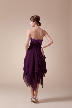 Asymmetrical Sleeveless Chiffon Silk like Satin Prom/Formal Evening Dresses 02021039