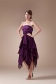 Asymmetrical Sleeveless Chiffon Silk like Satin Prom/Formal Evening Dresses 02021039