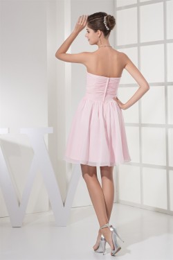 Beading Chiffon Short/Mini Bridesmaid Dresses 02021044
